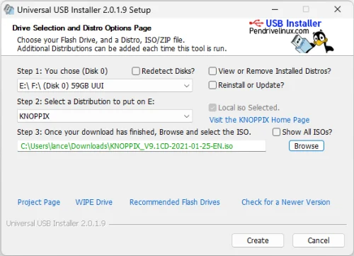 KNOPPIX Live USB Maker