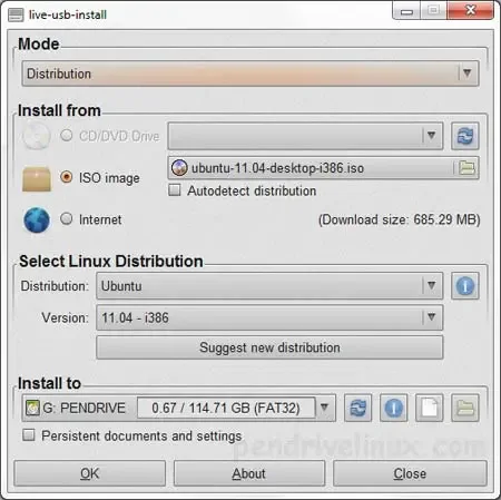 LiveUSB Install - Live USB Boot Creator