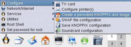 Getting started with Knoppix Persistent on USB
