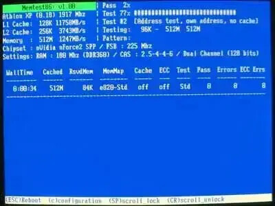 Memtest Screenshot