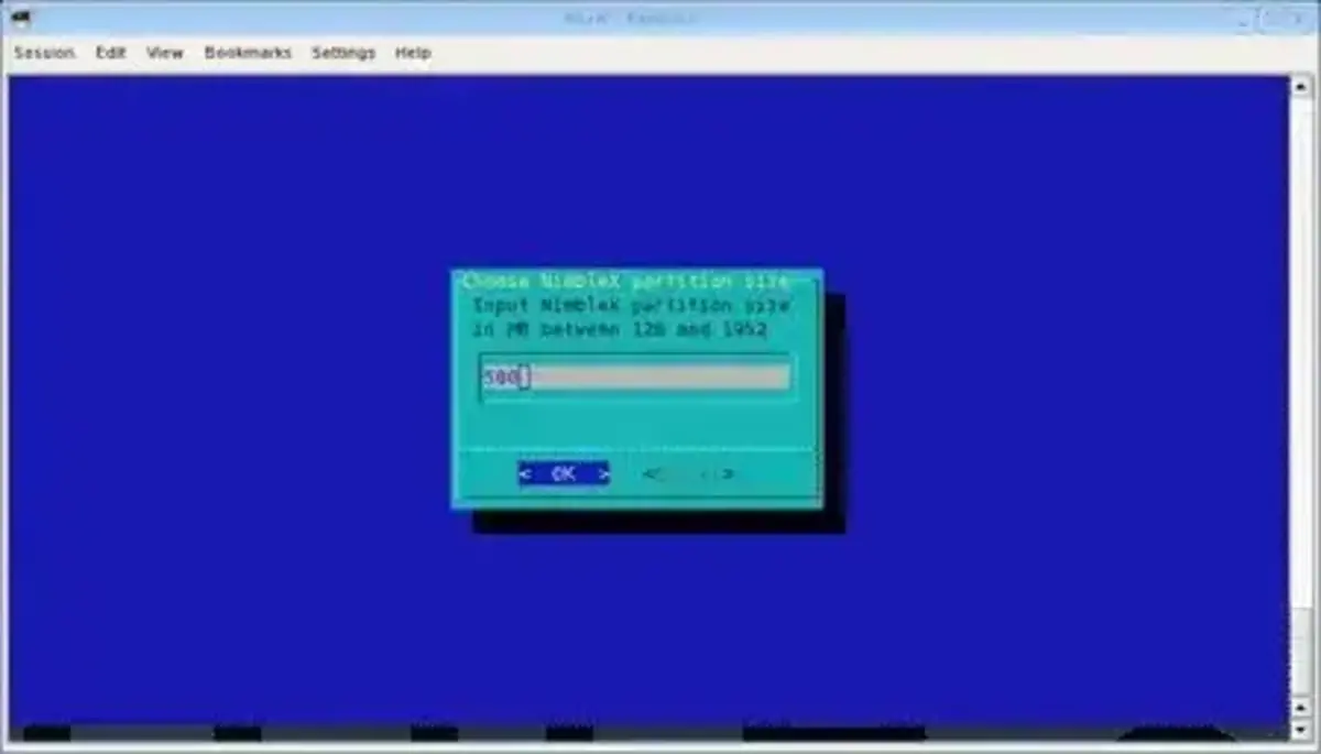 Set partition size for the NimbleX USB Install Set partition size for the NimbleX USB Install