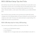 BIOS USB Boot Setup