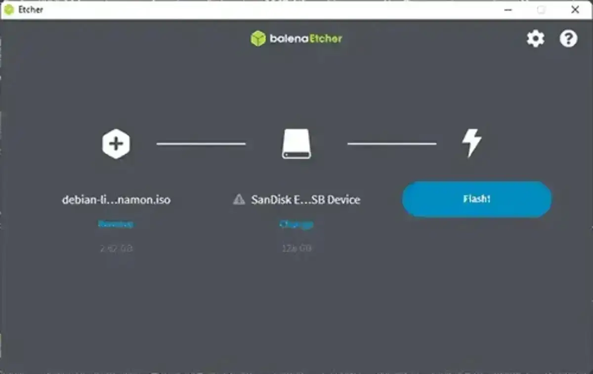 Create a Bootable USB Debian Live Flash Drive 1 Etcher Create a USB Bootable Debian Live