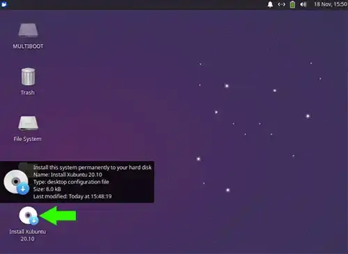 Install Xubuntu from USB