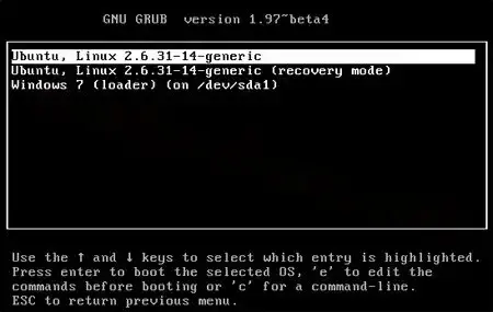 WUBI Grub2 Menu - Press E to edit the first selection WUBI Grub2 Menu - Press E to edit the first selection