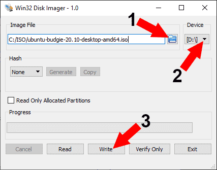 Write ISO to USB - Win32 Disk Imager