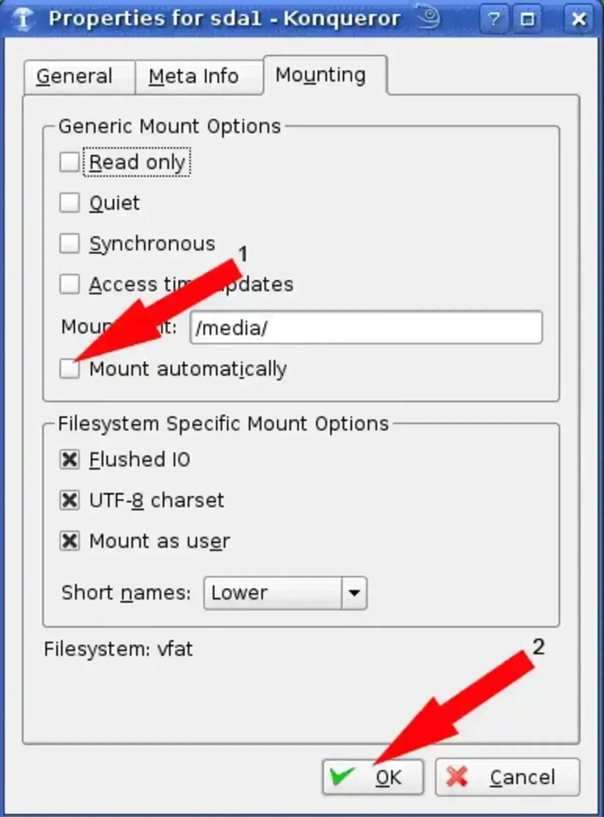 Uncheck the option to Mount Automatically Install SUSE on USB